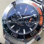 M+S Factory Omega Seamaster Planet Ocean Chronograph 215.30.46.51.01.002 45mm Full Steel Black Dial