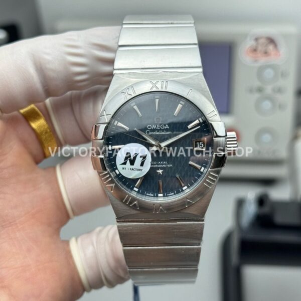N1 Factory Omega Constellation 123.10.38.21.03.001 38mm Full Steel Blue Dial (3) N1 Factory Omega Constellation 123.10.38.21.03.001 38mm full steel blue dial replica watch