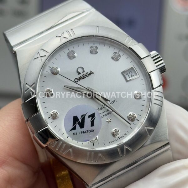 N1 Factory Omega Constellation 123.10.38.21.52.001 38mm Full Steel Diamond Silver Dial (6) N1 Factory Omega Constellation 123.10.38.21.52.001 38mm Full Steel Diamond Silver Dial