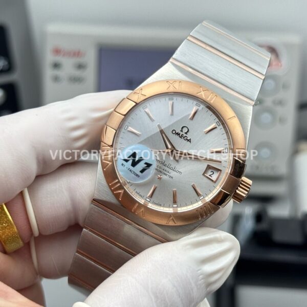 N1 Factory Omega Constellation 123.20.38.21.02.001 38mm Half Rose Gold Silver Dial (3) N1 Factory Omega Constellation 123.20.38.21.02.001 38mm Half Rose Gold Silver Dial