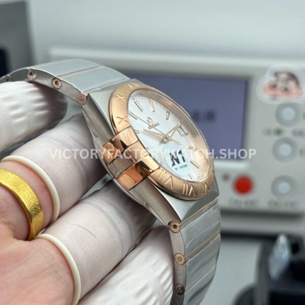 N1 Factory Omega Constellation 123.20.38.21.02.001 38mm Half Rose Gold Silver Dial (4) N1 Factory Omega Constellation 123.20.38.21.02.001 38mm Half Rose Gold Silver Dial