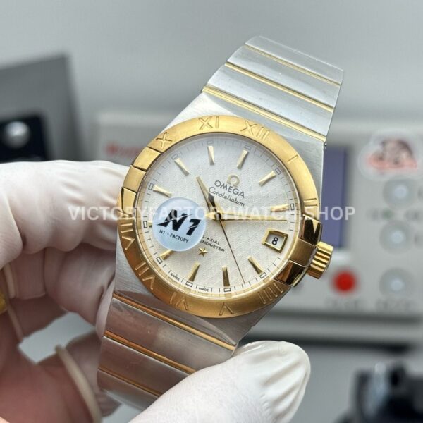 N1 Factory Omega Constellation 123.20.38.21.02.008 38mm Half Rose Gold Silver Dial (3) N1 Factory Omega Constellation 123.20.38.21.02.008 38mm Half Rose Gold Silver Dial