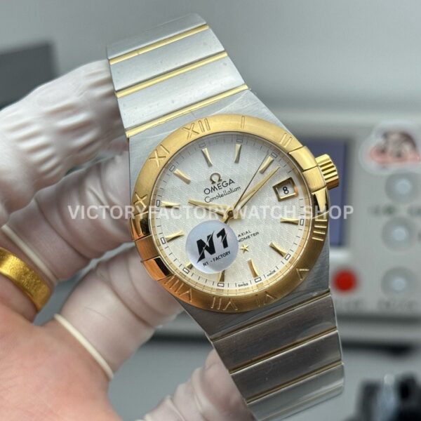 N1 Factory Omega Constellation 123.20.38.21.02.008 38mm Half Rose Gold Silver Dial (5) N1 Factory Omega Constellation 123.20.38.21.02.008 38mm Half Rose Gold Silver Dial