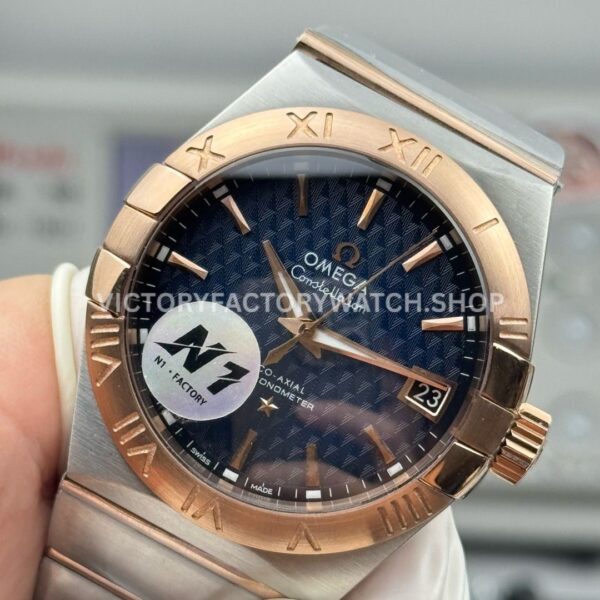 N1 Factory Omega Constellation 123.20.38.21.03.001 38mm Half Rose Gold Blue Dial (1) N1 Factory Omega Constellation 123.20.38.21.03.001 38mm Half Rose Gold Blue Dial