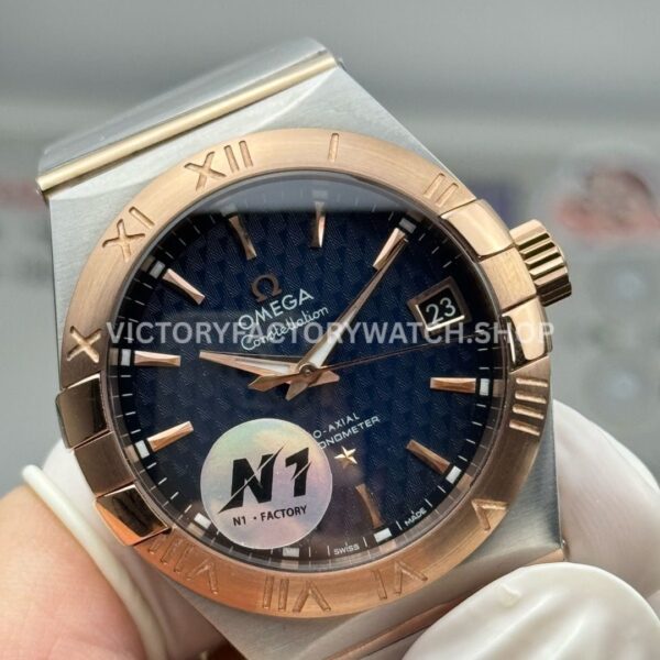 N1 Factory Omega Constellation 123.20.38.21.03.001 38mm Half Rose Gold Blue Dial (2) N1 Factory Omega Constellation 123.20.38.21.03.001 38mm Half Rose Gold Blue Dial