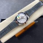 N1 Factory Omega Constellation 131.23.41.21.06.001 41mm Half Yellow Glod Black Leather Strap Grey Dial