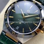 N1 Factory Omega Constellation 131.23.41.21.10.001 41mm Half Yellow Glod Black Leather Strap Green Dial (4) N1 Factory Omega Constellation 131.23.41.21.10.001 41mm Half Yellow Glod Black Leather Strap Green Dial