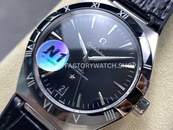 N1 Factory Omega Constellation 131.33.41.21.01.001 41mm Steel Black Leather Strap Black Dial (4) N1 Factory Omega Constellation 131.33.41.21.01.001 41mm Steel Black Leather Strap Black Dial