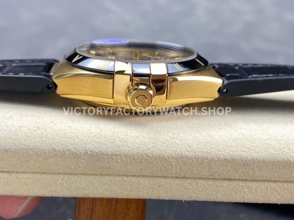 N1 Factory Omega Constellation 131.63.41.21.01.001 41mm Yellow Glod Black Leather Strap Black Dial (3) N1 Factory Omega Constellation 131.63.41.21.01.001 41mm Yellow Glod Black Leather Strap Black Dial