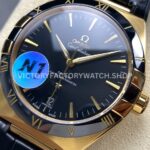 N1 Factory Omega Constellation 131.63.41.21.01.001 41mm Yellow Glod Black Leather Strap Black Dial (6) N1 Factory Omega Constellation 131.63.41.21.01.001 41mm Yellow Glod Black Leather Strap Black Dial