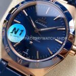 N1 Factory Omega Constellation 131.63.41.21.03.001 41mm Rose Gold Blue Leather Strap Blue Dial (4) N1 Factory Omega Constellation 131.63.41.21.03.001 41mm Rose Gold Blue Leather Strap Blue Dial