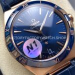 N1 Factory Omega Constellation 131.63.41.21.03.001 41mm Rose Gold Blue Leather Strap Blue Dial (5) N1 Factory Omega Constellation 131.63.41.21.03.001 41mm Rose Gold Blue Leather Strap Blue Dial