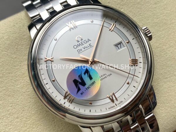 N1 Factory Omega De Ville Prestige 424.10.40.20.02.002 39.5mm Full Steel Roman Number Silver Dial (10) N1 Factory Omega De Ville Prestige 424.10.40.20.02.002 39.5mm Full Steel Roman Number Silver Dial