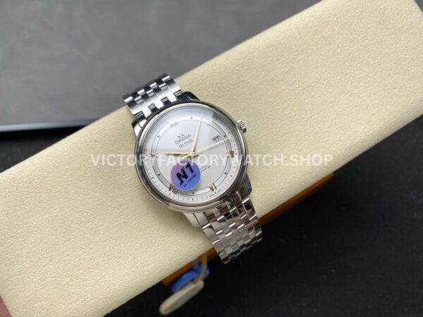 N1 Factory Omega De Ville Prestige 424.10.40.20.02.002 39.5mm Full Steel Roman Number Silver Dial (8) N1 Factory Omega De Ville Prestige 424.10.40.20.02.002 39.5mm Full Steel Roman Number Silver Dial