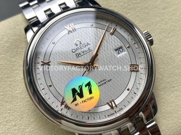 N1 Factory Omega De Ville Prestige 424.10.40.20.02.004 39.5mm Full Steel Roman Number Silver Dial (3) N1 Factory Omega De Ville Prestige 424.10.40.20.02.004 39.5mm Full Steel Roman Number Silver Dial