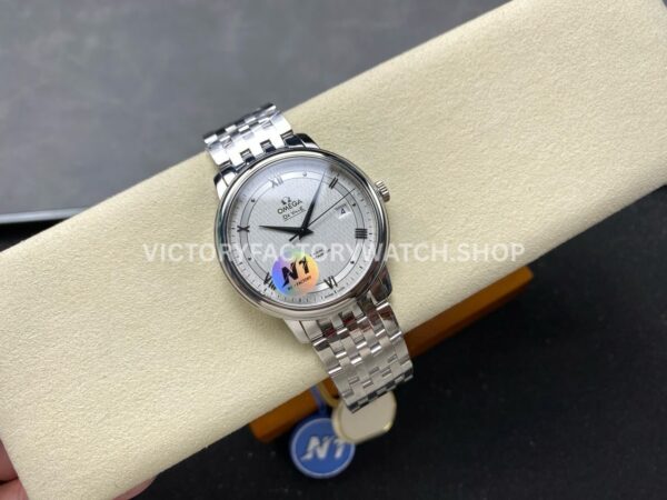 N1 Factory Omega De Ville Prestige 424.10.40.20.02.005 39.5mm Full Steel Roman Number Silver Dial (4) N1 Factory Omega De Ville Prestige 424.10.40.20.02.005 39.5mm Full Steel Roman Number Silver Dial