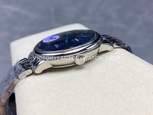 N1 Factory Omega De Ville Prestige 424.10.40.20.03.003 39.5mm Full Steel Roman Number Blue Dial