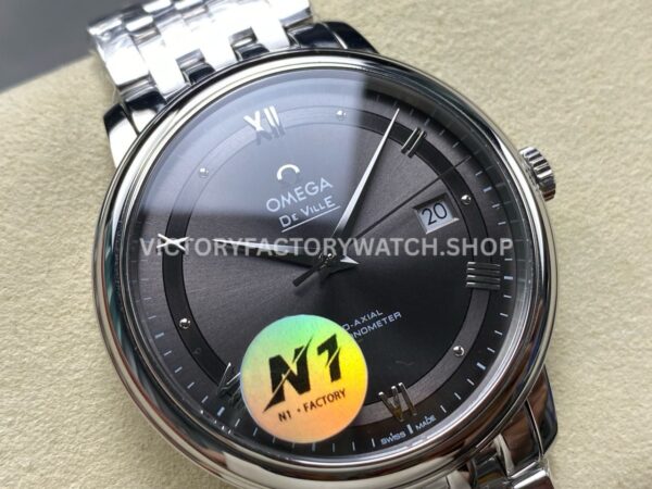 N1 Factory Omega De Ville Prestige 424.10.40.20.06.001 39.5mm Full Steel Roman Number Grey Dial (6) N1 Factory Omega De Ville Prestige 424.10.40.20.06.001 39.5mm Full Steel Roman Number Grey Dial