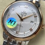 N1 Factory Omega De Ville Prestige 424.20.40.20.02.002 39.5mm Half Rose Gold Roman Number Silver Dial (9) N1 Factory Omega De Ville Prestige 424.20.40.20.02.002 39.5mm Half Rose Gold Roman Number Silver Dial