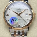 N1 Factory Omega De Ville Prestige 424.20.40.20.02.005 39.5mm Half Yellow Gold Roman Number Silver Dial (7) N1 Factory Omega De Ville Prestige 424.20.40.20.02.005 39.5mm half yellow gold Roman number silver dial replica watch