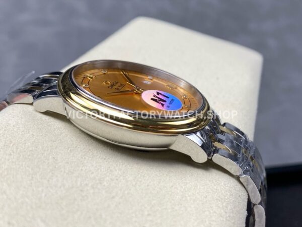 N1 Factory Omega De Ville Prestige 424.20.40.20.58.001 39.5mm Half Yellow Gold Roman Number Champagne Dial (9) N1 Factory Omega De Ville Prestige 424.20.40.20.58.001 39.5mm Half Yellow Gold Roman Number Champagne Dial