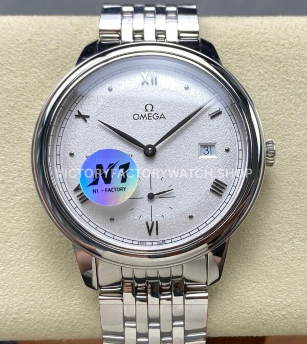 N1 Factory Omega De Ville Prestige 434.10.41.20.02.001 41mm Full Steel Roman Numerals Silver Dial (7) N1 Factory Omega De Ville Prestige 434.10.41.20.02.001 41mm full steel Roman numerals silver dial replica watch