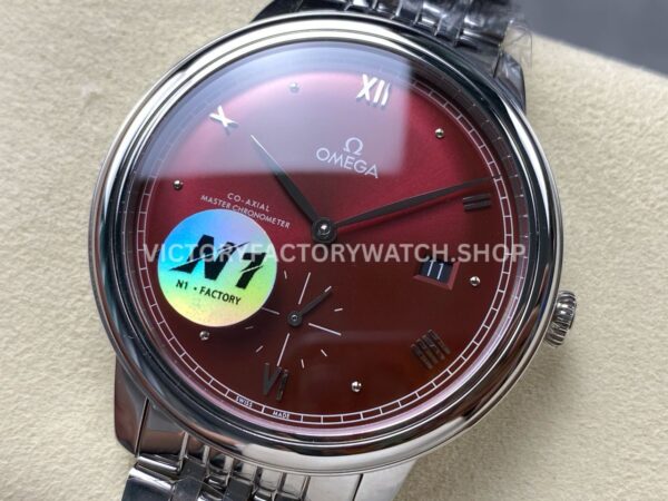 N1 Factory Omega De Ville Prestige 434.10.41.20.11.001 41mm Full Steel Roman Numerals Red Dial (2) N1 Factory Omega De Ville Prestige 434.10.41.20.11.001 41mm Full Steel Roman Numerals Red Dial