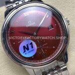 N1 Factory Omega De Ville Prestige 434.10.41.20.11.001 41mm Full Steel Roman Numerals Red Dial (5) N1 Factory Omega De Ville Prestige 434.10.41.20.11.001 41mm Full Steel Roman Numerals Red Dial