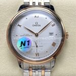 N1 Factory Omega De Ville Prestige 434.20.41.20.02.001 41mm Half Yellow Gold Roman Numerals Silver Dial (7) N1 Factory Omega De Ville Prestige 434.20.41.20.02.001 41mm half yellow gold Roman numerals silver dial replica watch