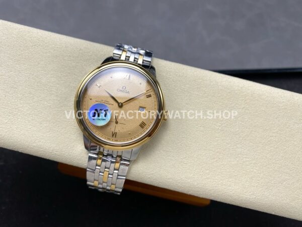 N1 Factory Omega De Ville Prestige 434.20.41.20.08.001 41mm Half Yellow Gold Roman Numerals Champagne Dial (2) N1 Factory Omega De Ville Prestige 434.20.41.20.08.001 41mm Half Yellow Gold Roman Numerals Champagne Dial