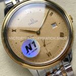 N1 Factory Omega De Ville Prestige 434.20.41.20.08.001 41mm Half Yellow Gold Roman Numerals Champagne Dial (6) N1 Factory Omega De Ville Prestige 434.20.41.20.08.001 41mm Half Yellow Gold Roman Numerals Champagne Dial