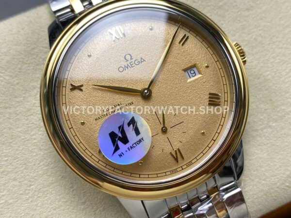 N1 Factory Omega De Ville Prestige 434.20.41.20.08.001 41mm Half Yellow Gold Roman Numerals Champagne Dial (6) N1 Factory Omega De Ville Prestige 434.20.41.20.08.001 41mm Half Yellow Gold Roman Numerals Champagne Dial