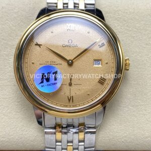 N1 Factory Omega De Ville Prestige 434.20.41.20.08.001 41mm Half Yellow Gold Roman Numerals Champagne Dial (7) N1 Factory Omega De Ville Prestige 434.20.41.20.08.001 41mm half yellow gold Roman numerals champagne dial replica watch