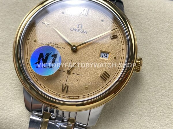 N1 Factory Omega De Ville Prestige 434.20.41.20.08.001 41mm Half Yellow Gold Roman Numerals Champagne Dial (8) N1 Factory Omega De Ville Prestige 434.20.41.20.08.001 41mm Half Yellow Gold Roman Numerals Champagne Dial