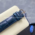 N1 Factory Omega De Ville Prestige 434.53.41.20.03.001 41mm Rose Gold Blue Leather Strap Roman Numerals Blue Dial