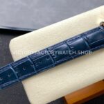 N1 Factory Omega De Ville Prestige 434.53.41.20.03.001 41mm Rose Gold Blue Leather Strap Roman Numerals Blue Dial