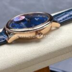 N1 Factory Omega De Ville Prestige 434.53.41.20.03.001 41mm Rose Gold Blue Leather Strap Roman Numerals Blue Dial