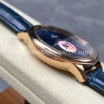 N1 Factory Omega De Ville Prestige 434.53.41.20.03.001 41mm Rose Gold Blue Leather Strap Roman Numerals Blue Dial