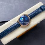 N1 Factory Omega De Ville Prestige 434.53.41.20.03.001 41mm Rose Gold Blue Leather Strap Roman Numerals Blue Dial