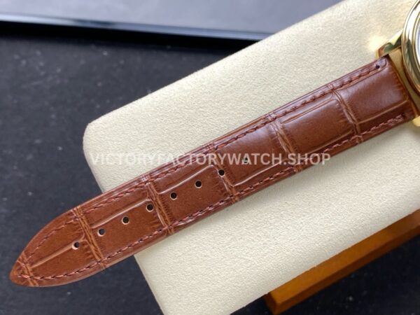 N1 Factory Omega De Ville Prestige 434.53.41.21.02.001 41mm Yellow Gold Brown Leather Strap Roman Numerals Silver Dial (1) N1 Factory Omega De Ville Prestige 434.53.41.21.02.001 41mm Yellow Gold Brown Leather Strap Roman Numerals Silver Dial