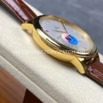 N1 Factory Omega De Ville Prestige 434.53.41.21.02.001 41mm Yellow Gold Brown Leather Strap Roman Numerals Silver Dial (4) N1 Factory Omega De Ville Prestige 434.53.41.21.02.001 41mm Yellow Gold Brown Leather Strap Roman Numerals Silver Dial