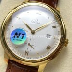 N1 Factory Omega De Ville Prestige 434.53.41.21.02.001 41mm Yellow Gold Brown Leather Strap Roman Numerals Silver Dial (6) N1 Factory Omega De Ville Prestige 434.53.41.21.02.001 41mm Yellow Gold Brown Leather Strap Roman Numerals Silver Dial