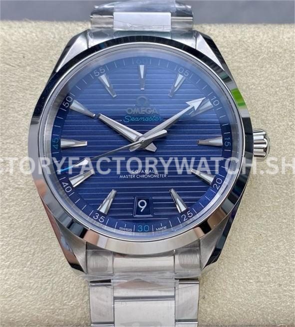 N1 Factory Omega Seamaster Aqua Terra Master Co-Axial Chronometer 220.10.41.21.03.004 41.5mm full steel blue dial replica watch