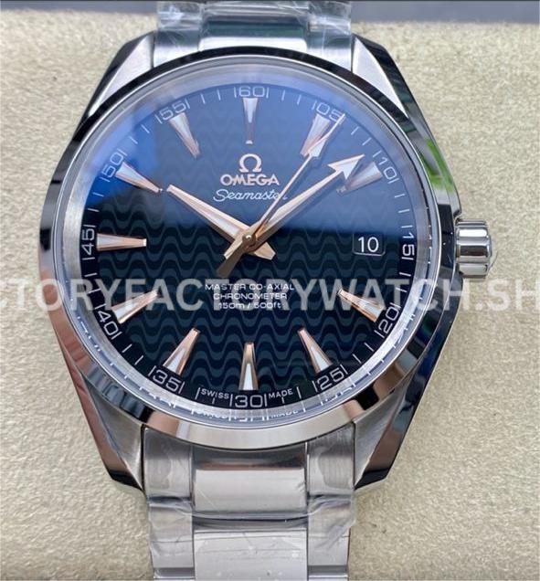 N1 Factory Omega Seamaster Aqua Terra Master Co-Axial Chronometer 231.10.42.21.01.006 41.5mm full steel ripple black dial replica watch