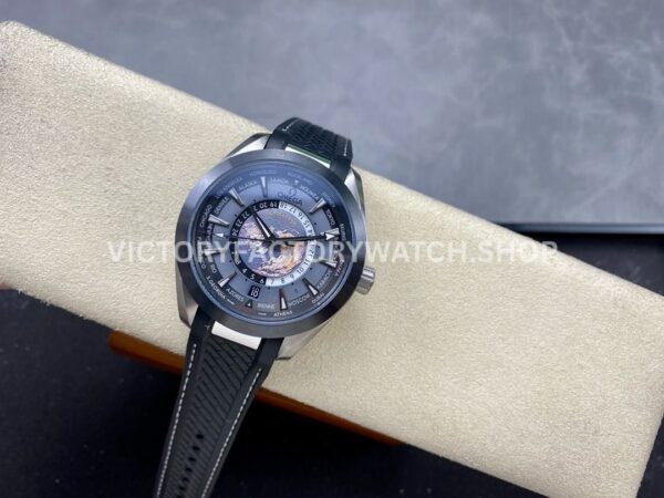 N1 Factory Omega Seamaster Aqua Terra World Time 220.92.43.22.99.001 43mm Titanium Rubb (7) N1 Factory Omega Seamaster Aqua Terra World Time 220.92.43.22.99.001 43mm Titanium Rubber Strap Grey Dial