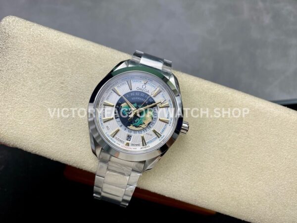 N1 Factory Omega Seamaster Aqua Terra World Time 220.93.43.22.99.001 43mm Full Steel White Dial