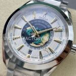 N1 Factory Omega Seamaster Aqua Terra World Time 220.93.43.22.99.001 43mm Full Steel White Dial