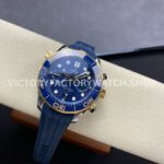 N1 Factory Omega Seamaster Diver 300M Co-Axial Chronometer (3) N1 Factory Omega Seamaster Diver 300M Co-Axial Chronometer Chronograph 210.22.42.20.03.001 44mm Half Yellow Blue Rubber Strap Blue Dial
