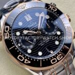 N1 Factory Omega Seamaster Diver 300M Co-Axial Chronometer (4) N1 Factory Omega Seamaster Diver 300M Co-Axial Chronometer Chronograph 210.22.44.51.01.001 44mm Half Rose Gold Black Dial