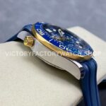 N1 Factory Omega Seamaster Diver 300M Co-Axial Chronometer (6) N1 Factory Omega Seamaster Diver 300M Co-Axial Chronometer Chronograph 210.22.42.20.03.001 44mm Half Yellow Blue Rubber Strap Blue Dial